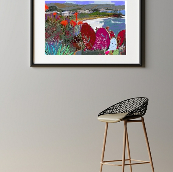 Original Watercolor Print of Laguna Beach - Picture 2 of 3